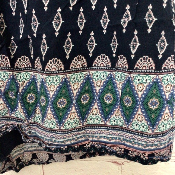 Charlotte Russe Navy Blue Printed Lined Drawstring Shorts - Size Small - Picture 3 of 7